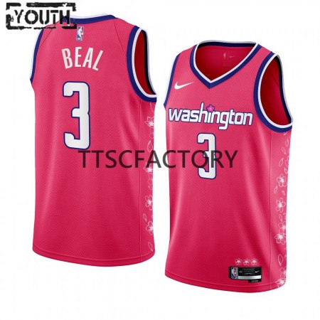 Kinder NBA Washington Wizards Trikot Bradley Beal 3 Nike 2022-23 City Edition Pink Swingman